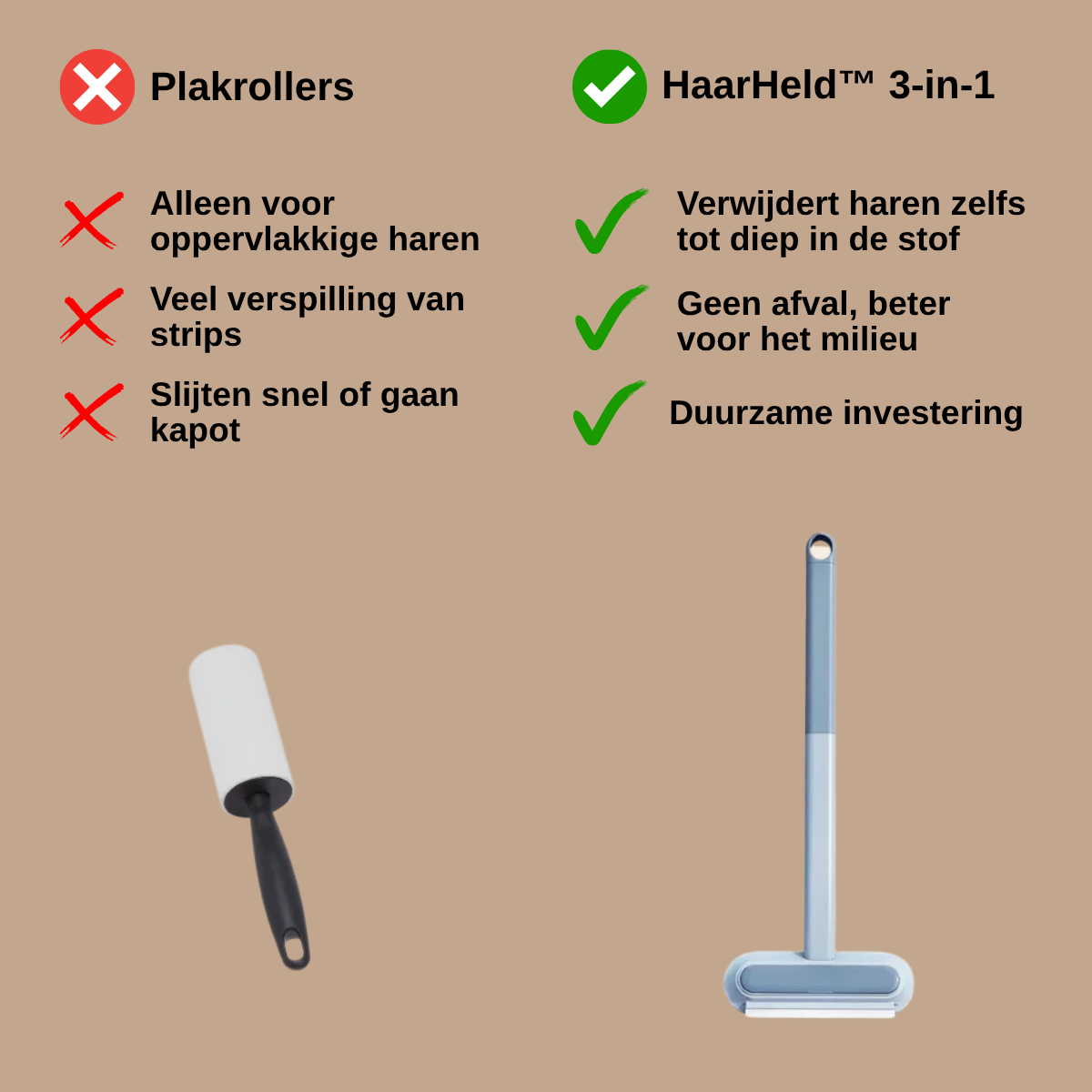 HaarHeld™ 3-in-1 | Huisdierhaar Verwijderaar