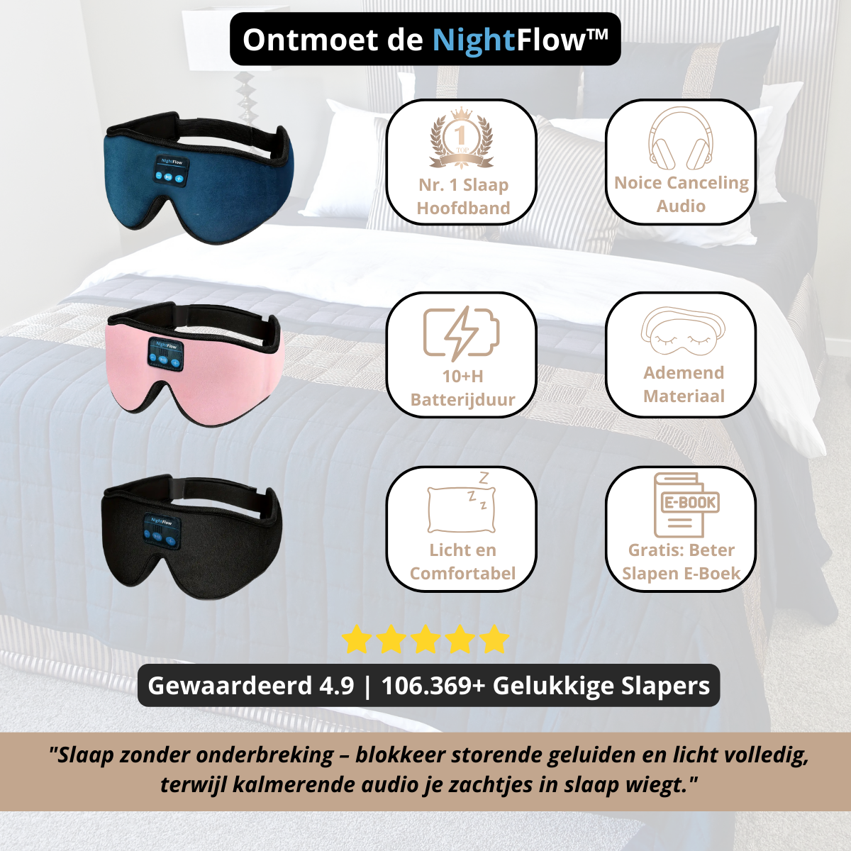 NightFlow™ | Diepe slaap 😴 Perfecte beats 🎵