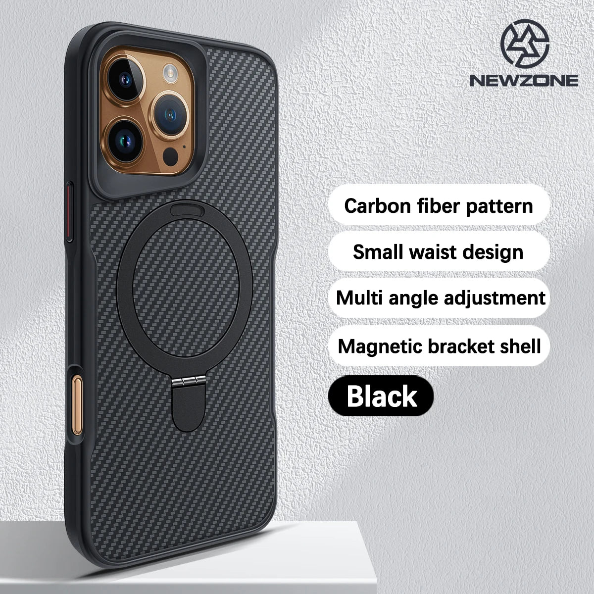 Luxe Koolstofvezel Magnetische Beugel Telefoon Case Voor iPhone 16 15 14 13 12 Pro Max Shockproof Back Cover voor iphone 16 15 Pro ver