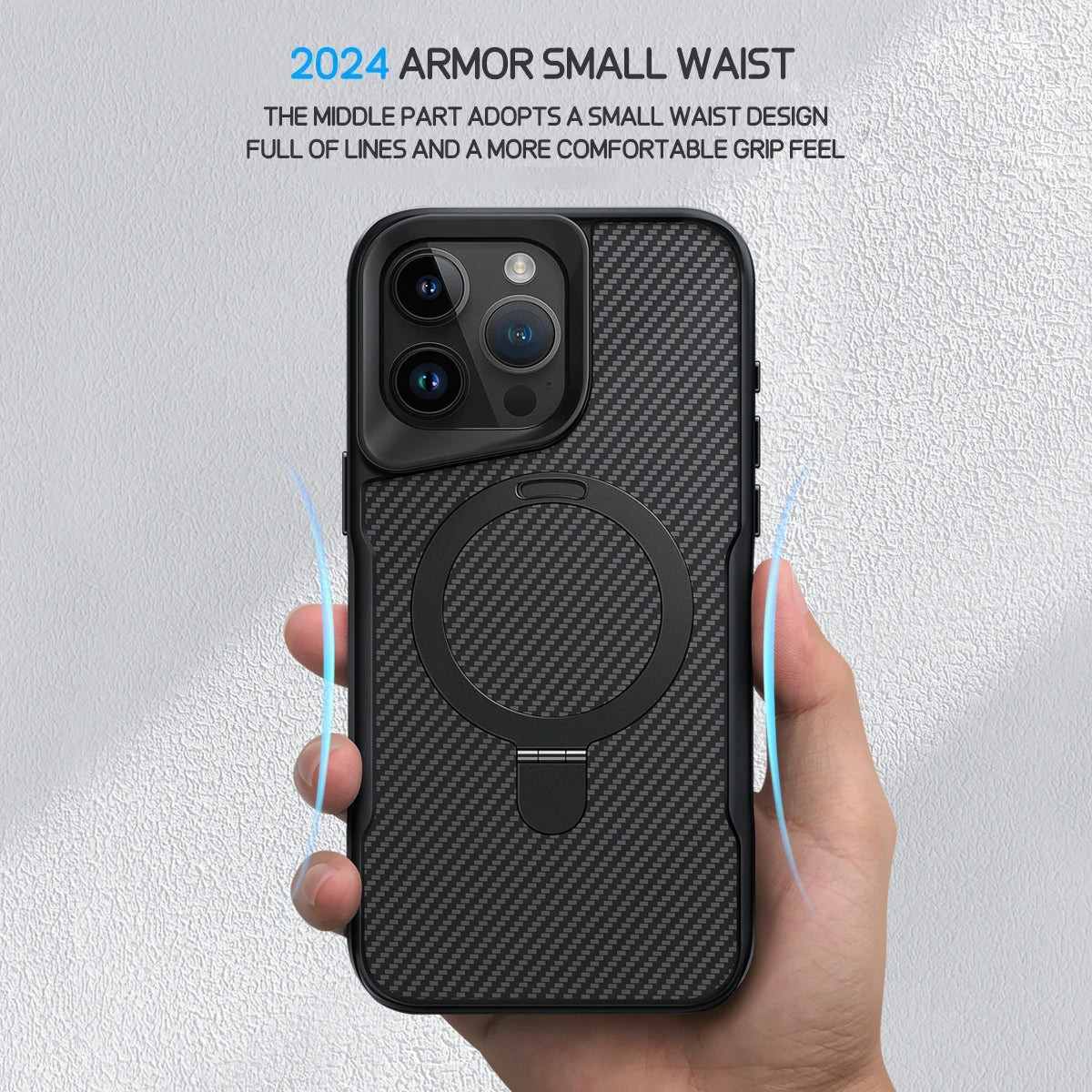 Luxe Koolstofvezel Magnetische Beugel Telefoon Case Voor iPhone 16 15 14 13 12 Pro Max Shockproof Back Cover voor iphone 16 15 Pro ver