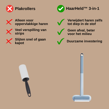 HaarHeld™ 3-in-1 | Huisdierhaar Verwijderaar
