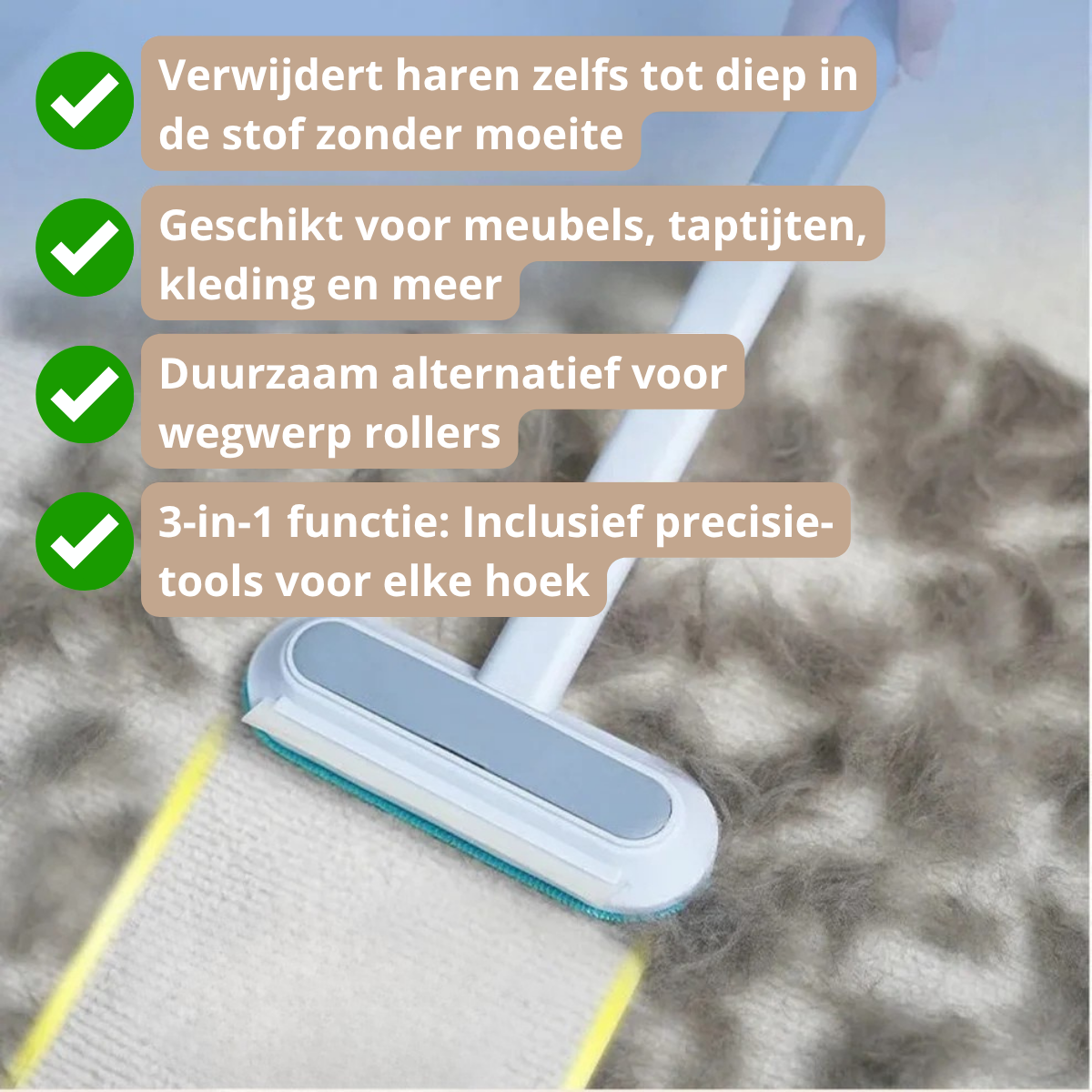 HaarHeld™ 3-in-1 | Huisdierhaar Verwijderaar