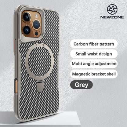Luxe Koolstofvezel Magnetische Beugel Telefoon Case Voor iPhone 16 15 14 13 12 Pro Max Shockproof Back Cover voor iphone 16 15 Pro ver